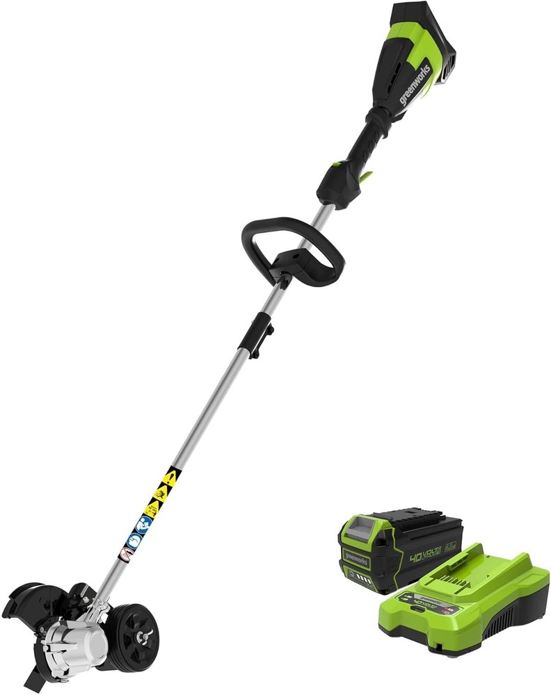 Lightweight 40V Brushless Edger - 8" Cutting Width, 60-Minute Runtime Included
