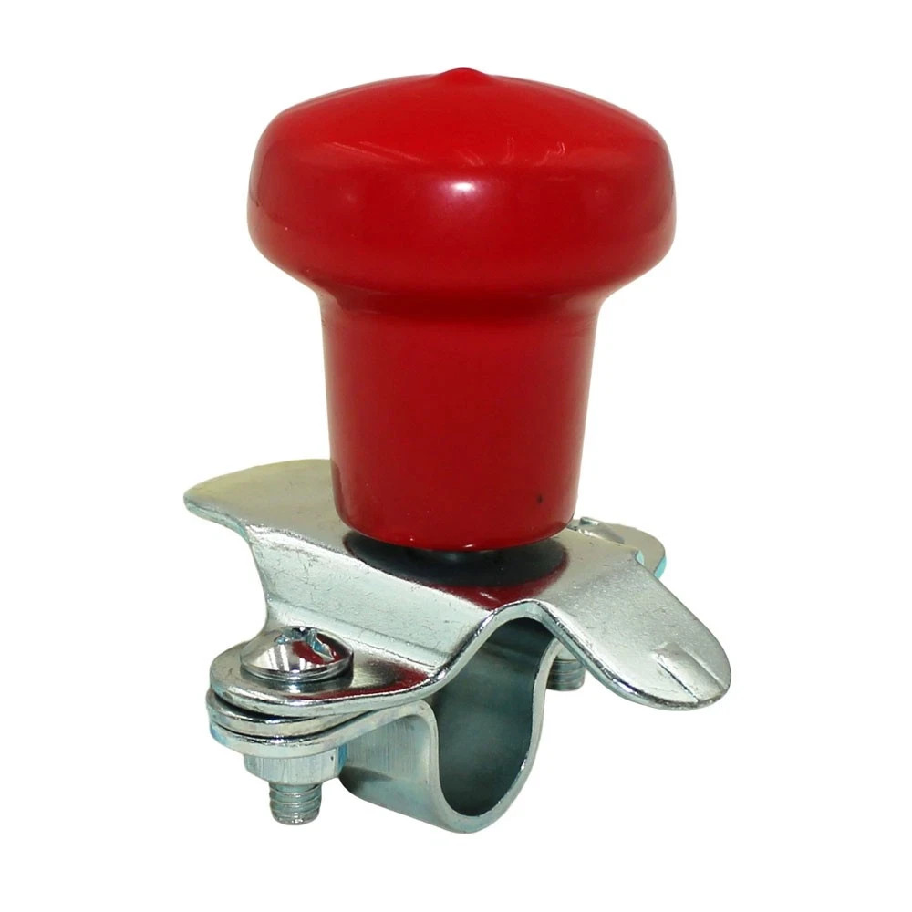 WS12 Red Universal Tractor Steering Wheel Spinner Knob Deep Spoke
