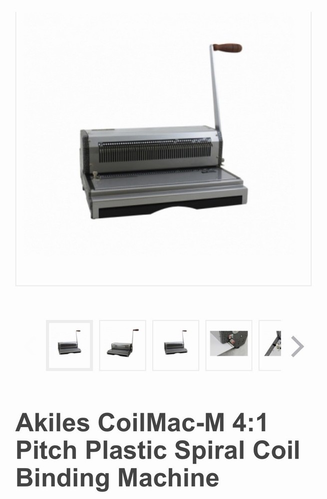 Akiles CoilMac Er 4:1 Pitch Coil Binding Machine