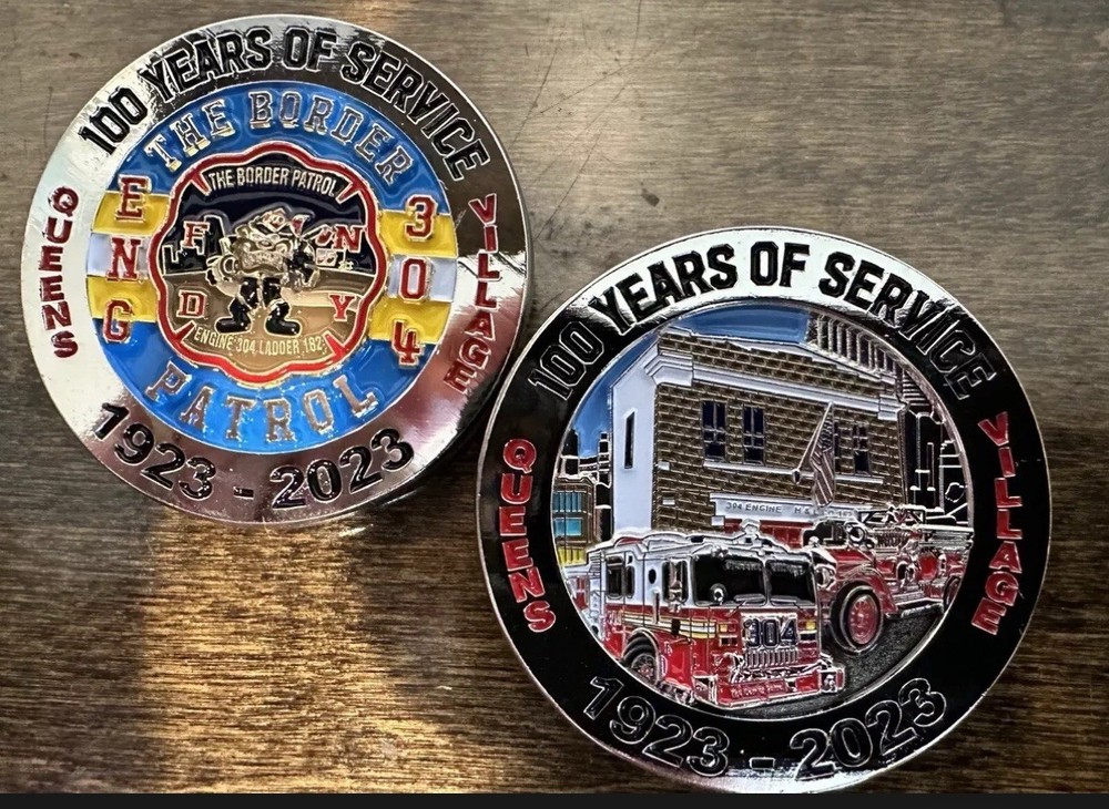 FDNY ENGINE 304 Centennial Challenge Coin “100 Years Of Service”
