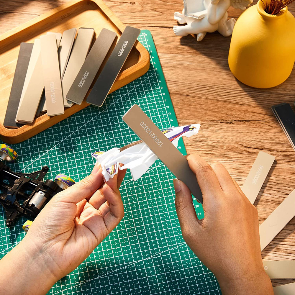 20 Pieces Sanding Sticks for Plastic Models Polishing Sanding Sticks Tools