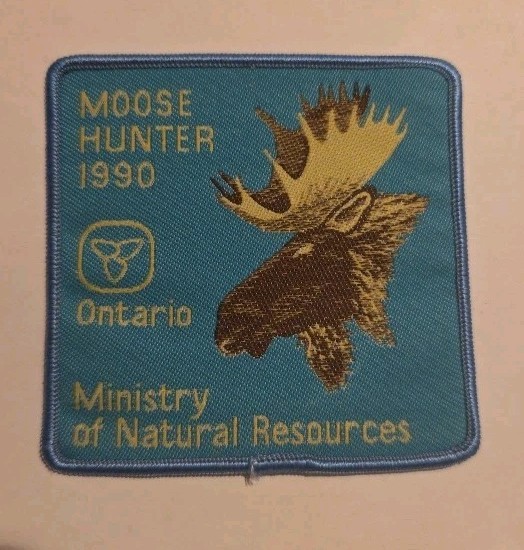 1990 ONTARIO MNR Successful MOOSE Hunter Patch