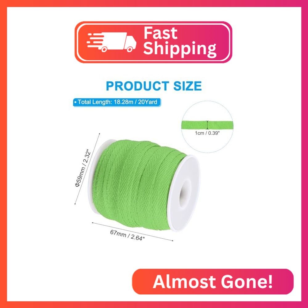 PATIKIL 10mm x 66feet Flat Drawstring Cord Drawstring Replacement Soft Drawstrin