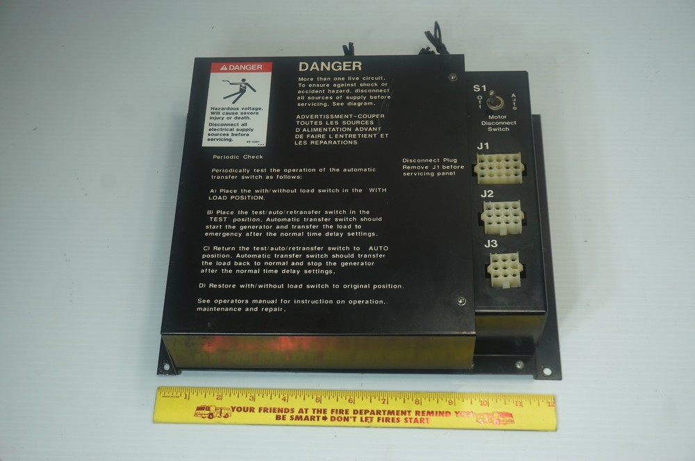 ONAN Motor Disconnect Panel from Automatic Transfer switch