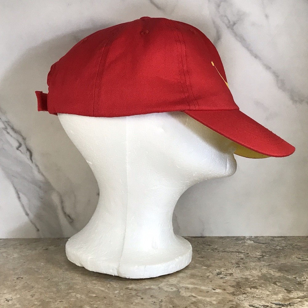 McDONALD'S RED SMILE LOGO EMPLOYEE HAT ADJUSTABLE