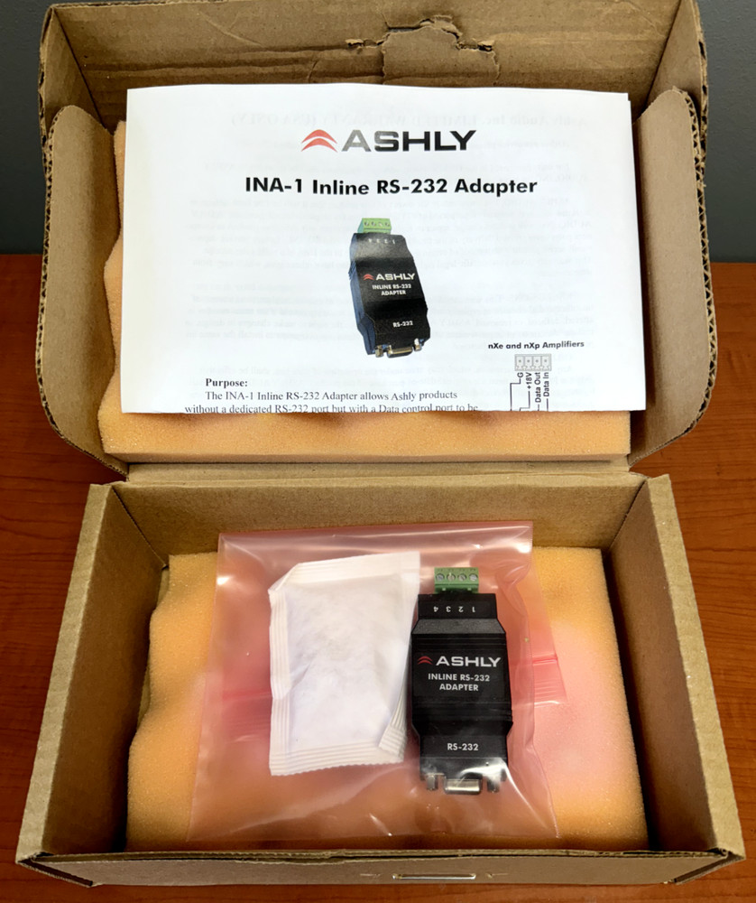 ASHLY INA-1 Inline RS-232 Adapter - New Open Box