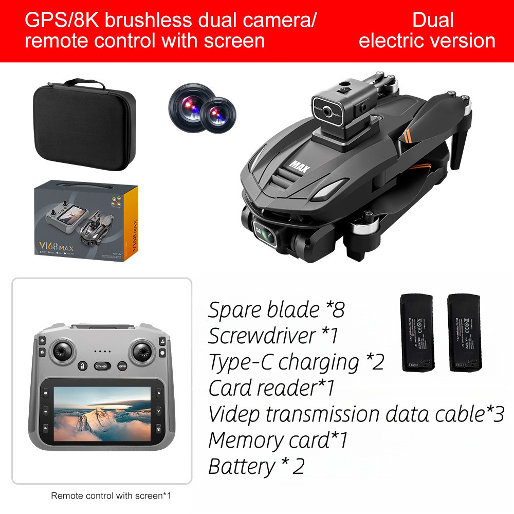 Foldable Quadcopter Drone | Brushless Motors, Large Display Remote Control