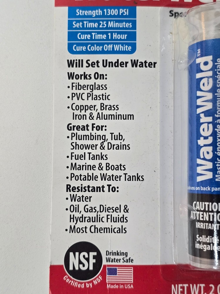 J-B Weld #8277 WaterWeld Epoxy 2 Oz