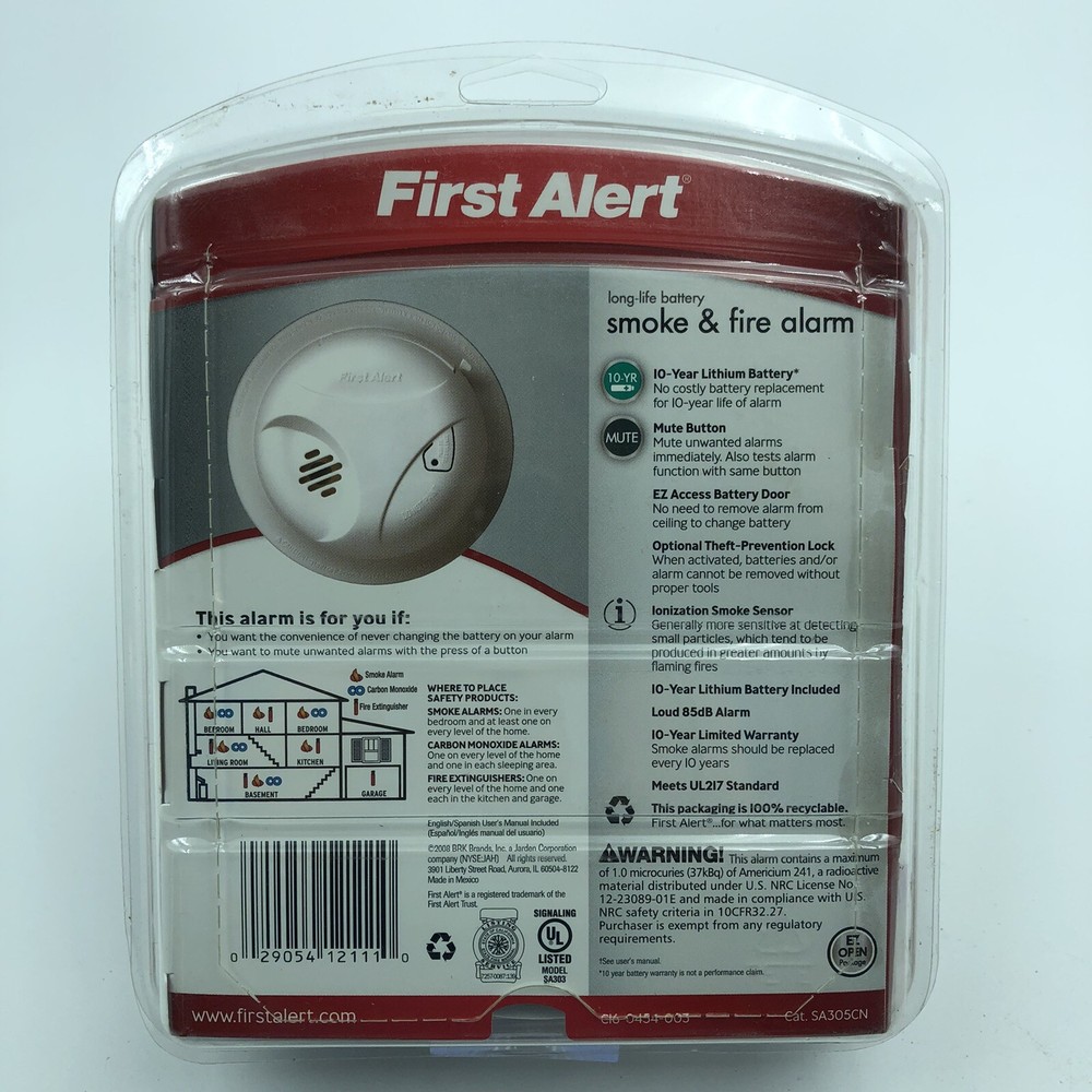 First Alert Smoke and Fire Alarm SA305CN