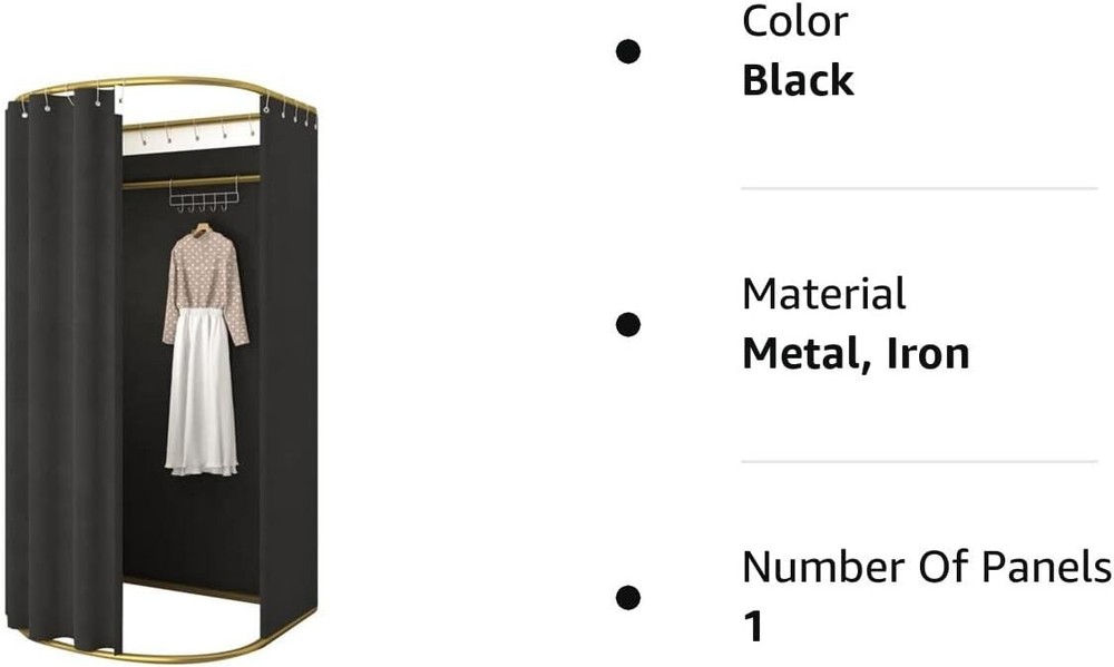 Temporary Changing Room with Shading Curtain – 200x100x95cm Iron Frame