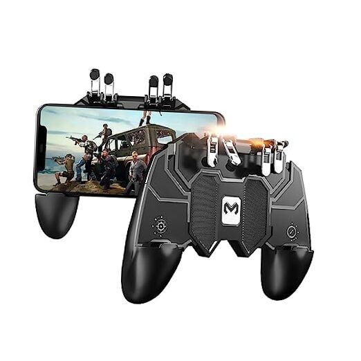 for Mobile Game Controller, [Upgrade] Phone Controller Gamepad with 6 Black