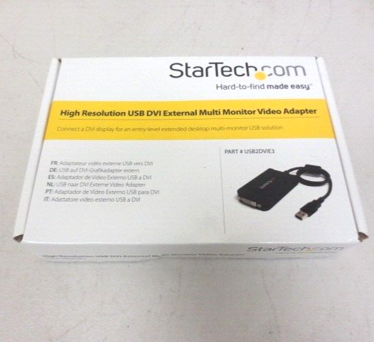 StarTech USB to DVI Adapter External Video & Graphics Card USB2DVIE3