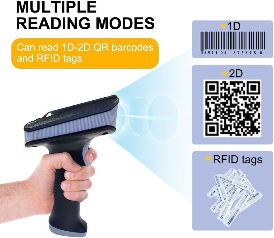 Yanzeo SR290 UHF Bluetooth 2.4G handheld terminal 1D/2D Barcode Scanner