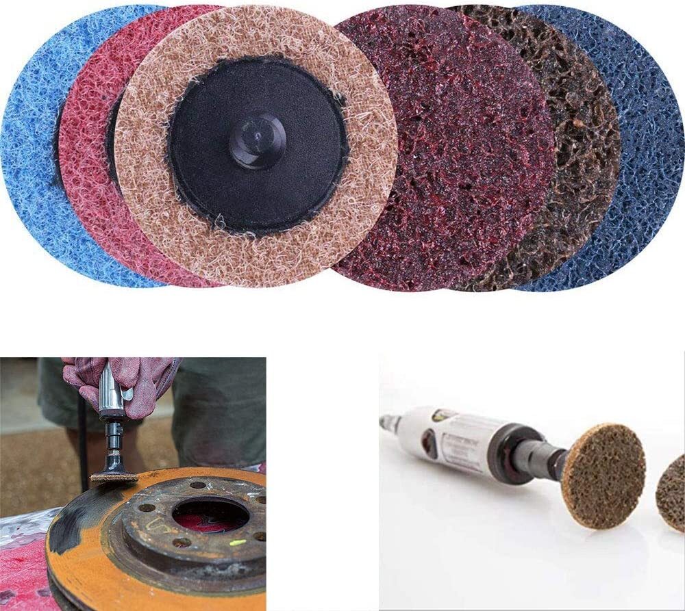 46PCS Roll Lock Sanding Discs 2Inch Quick Change Discs W/ Holder for Die Grinder