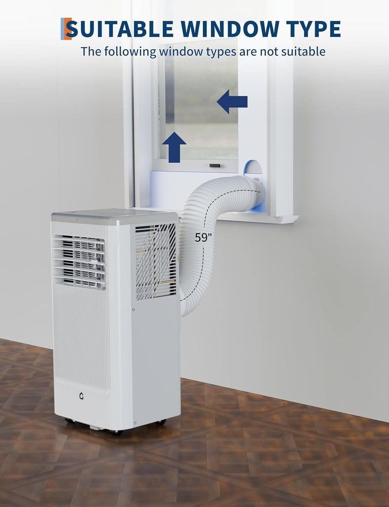 10,000 Btu Portable AC Unit with Heater Air Conditioner With Fan & Dehumidifier