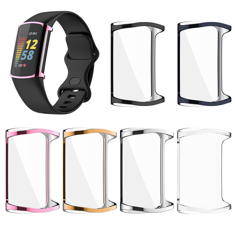 For Fitbit Charge 6 TPU Full Protect Screen Protector Case Shockproof Cover