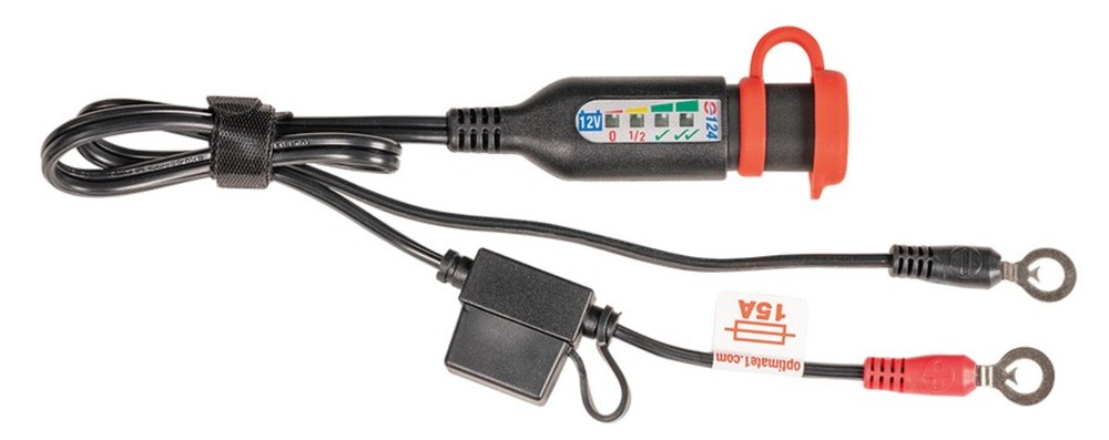Tecmate OptiMate Permanent Power Lead w/Battery/Charge Status (O-124)