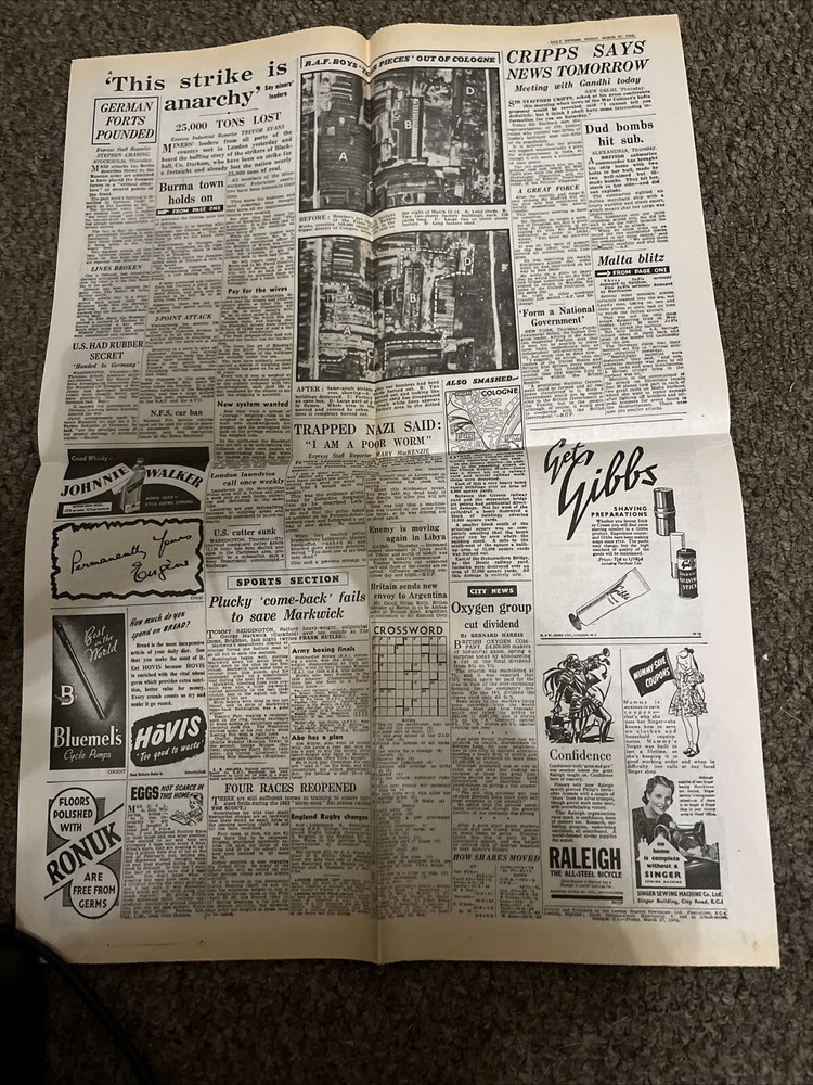 WW2 -DAILY EXPRESS -March 27,,1942