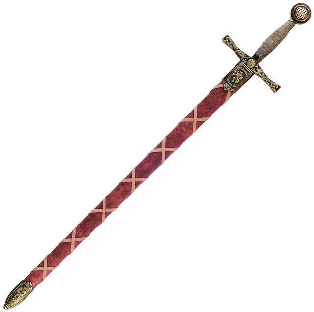 Denix Excalibur w/Scabbard Brass