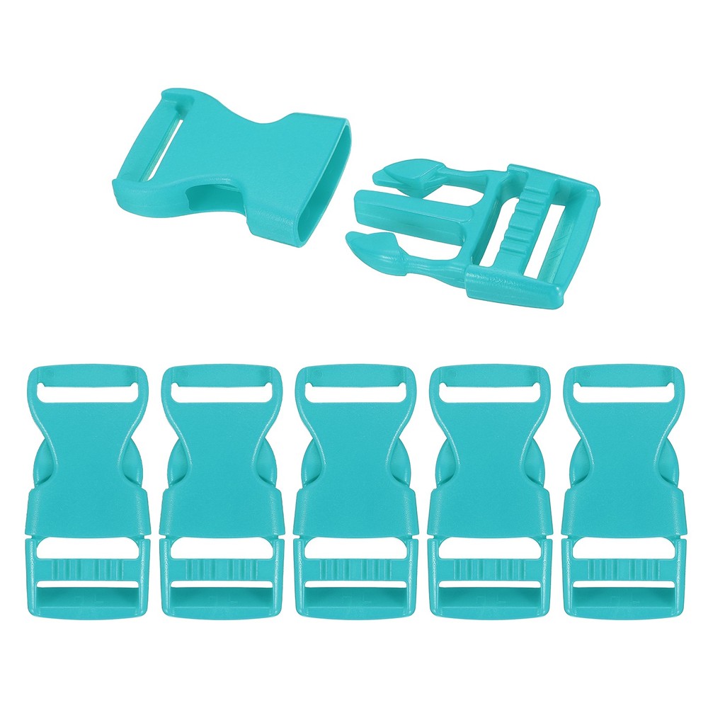 6 Pack Quick Side Release Buckle, 1" Plastic Buckle Clip, Sky Blue