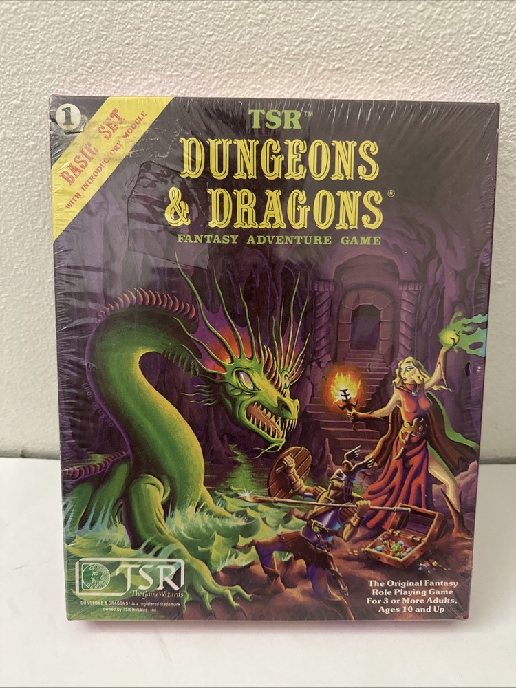TSR Dungeons & Dragons Basic Boxed Set 8th Print 1981 w/Dice Sealed SW!