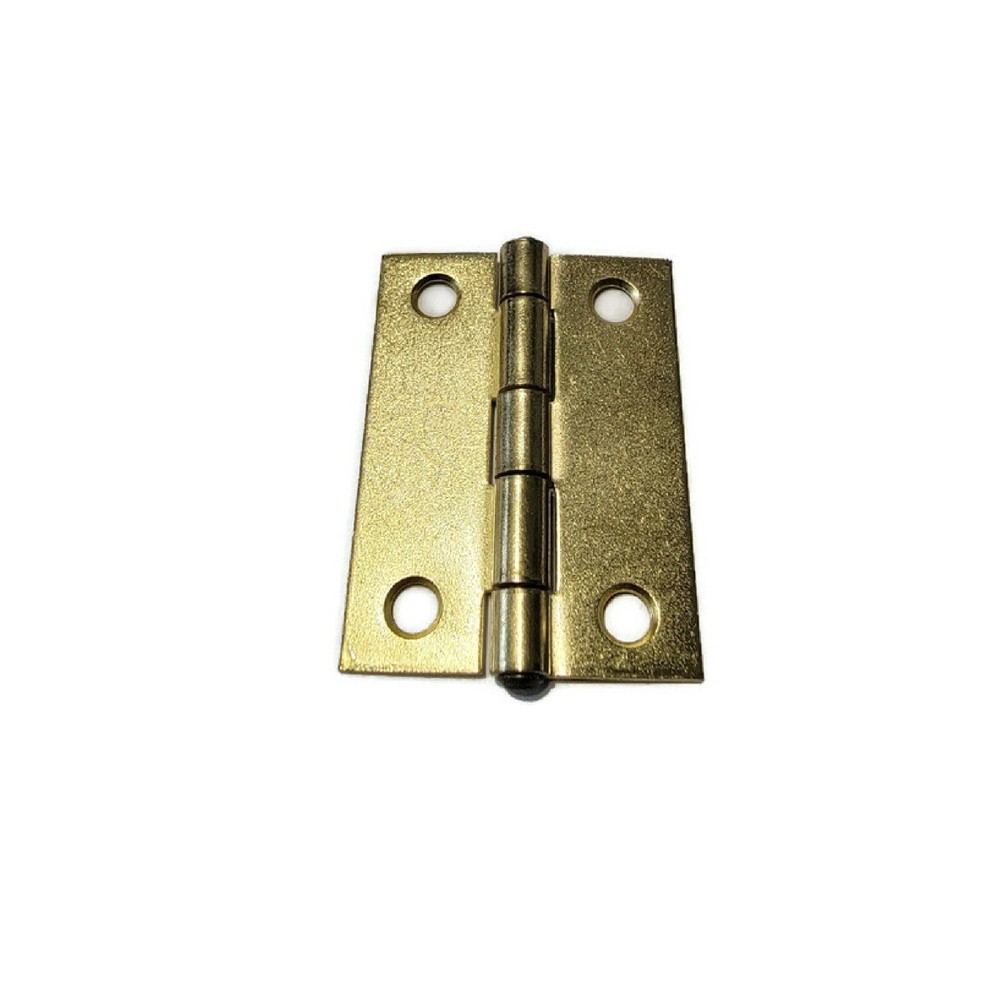 Simple Brass Plated steel Butt Hinge 2"x1-1/2"