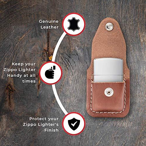 Zippo Lighter Pouch with Loop, Brown