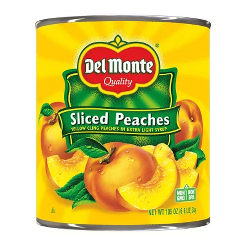 Del Monte Lite Sliced Peaches, 105 oz. - Light & Sweet