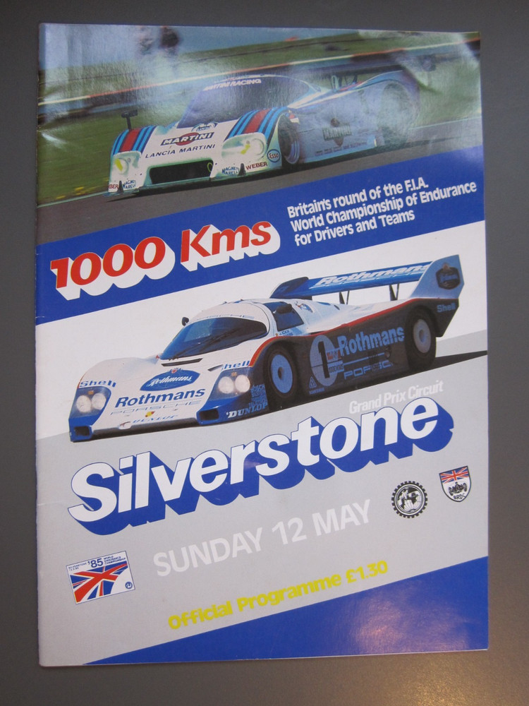 Silverstone 1000 KM World Endurance programme 12 May 1985