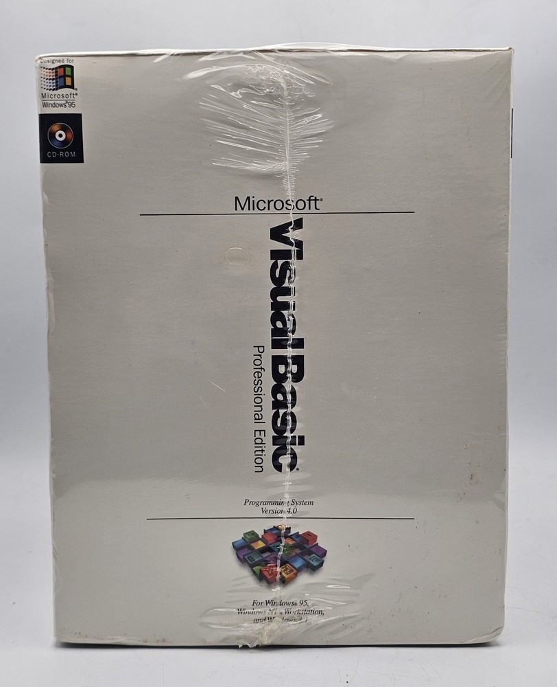 Microsoft Visual Basic 4.0 VB 4 Professional PRO Edition Windows 95+ PC SEALED