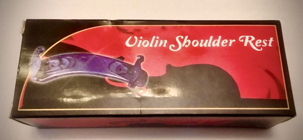 Violin Shoulder Rest Fully Adjustable Black Support for Violin For 1/2, 3/4,4/4