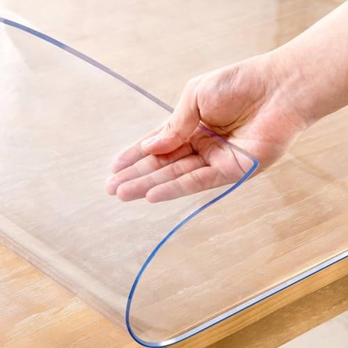 16 x 28 Inch Clear Table Cover Protector, 2mm Thick Clear 16" x 28" Clear 2mm