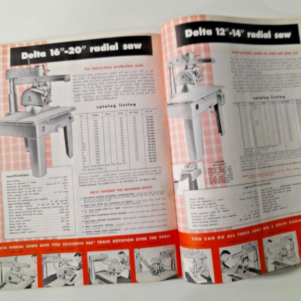 1958 Delta Rockwell Industrial Power Tools Catalog AB-58