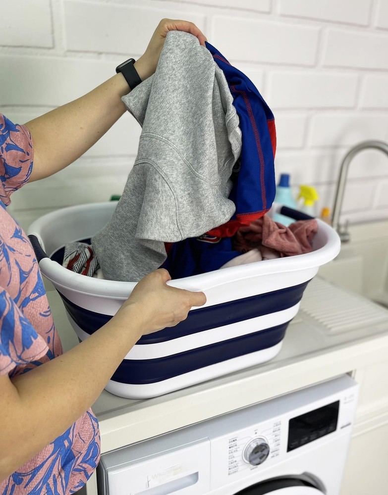 40L (10.5 gallon) Collapsible Plastic Laundry Hamper - Foldable Pop Up Storag...