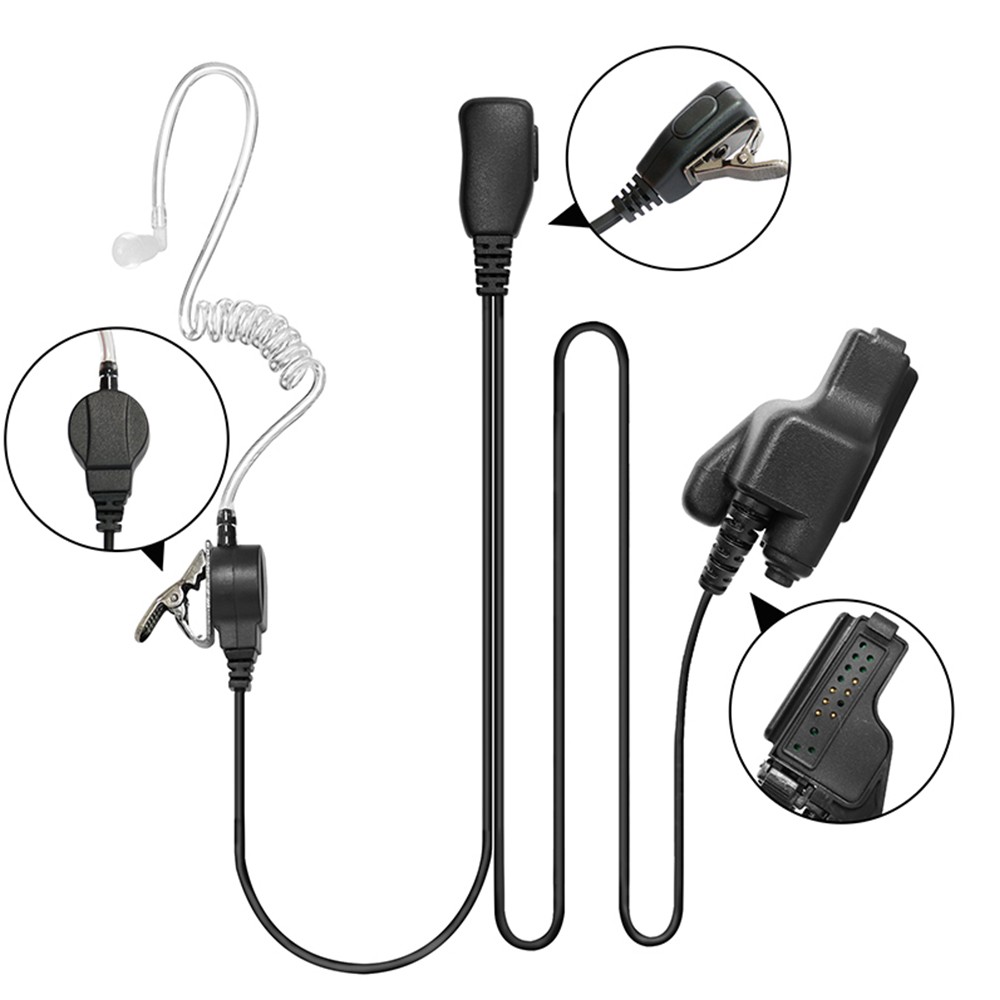 1-wire Mic Earpiece Compatible with XTS2500 XTS3000 XTS5000 HT1000 Handheld