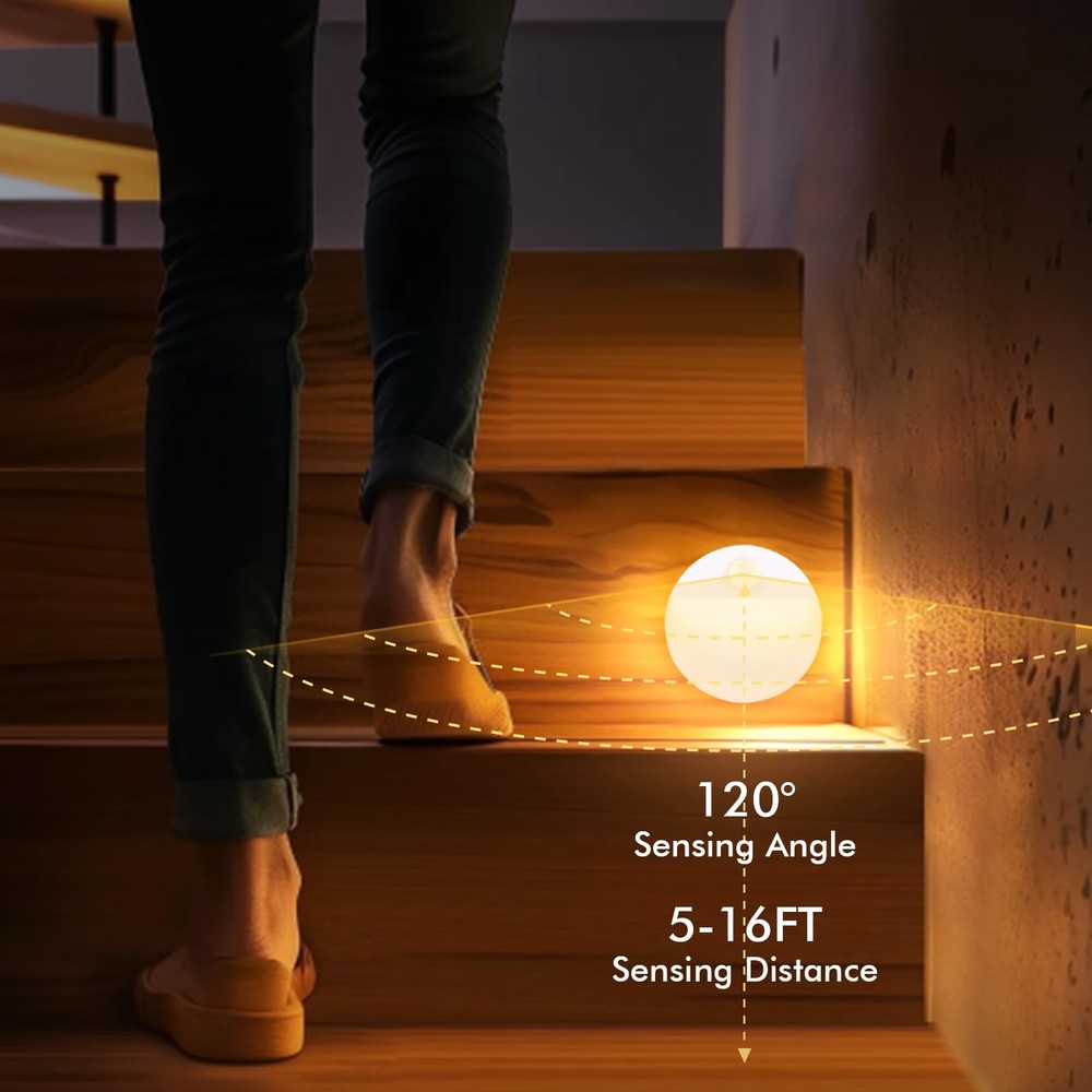 3 Pack Motion Sensor Stair Lights Battery
