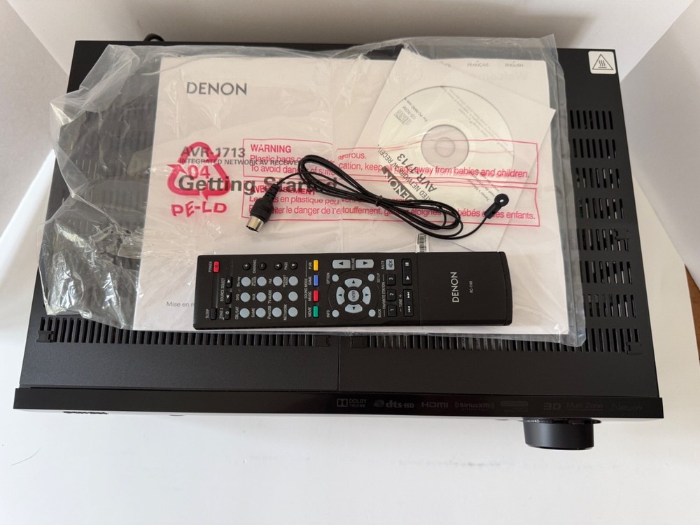 DENON AVR-1713 INTEGRATED NETWORK RECEIVER with ACCESSORIES