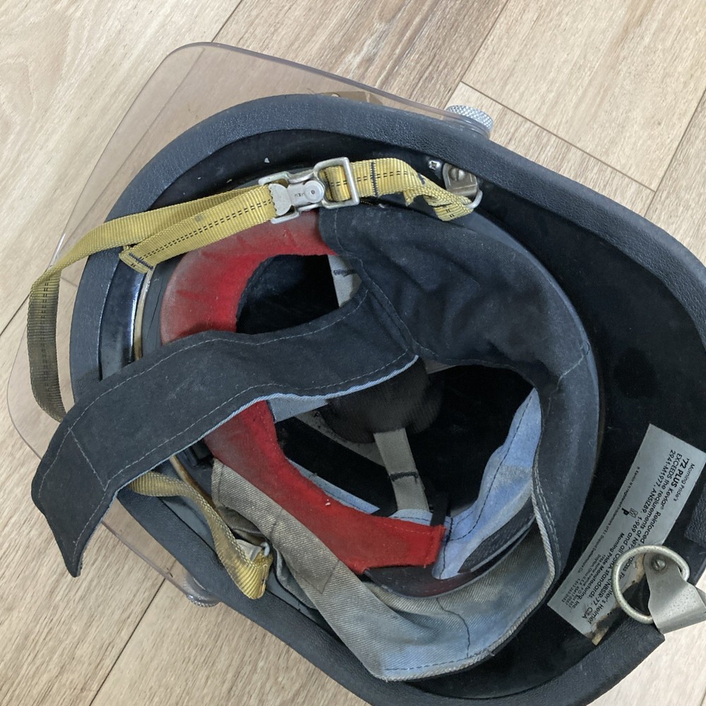 Vintage MSA fire Helmet w/ Plectron Face Shield