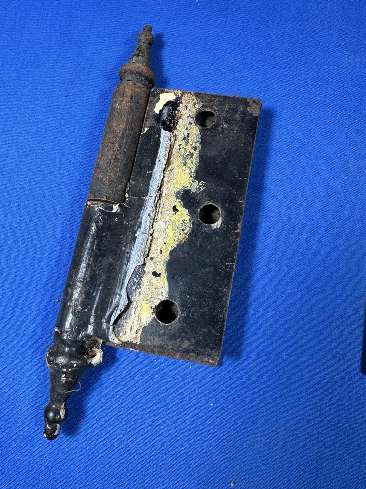 C.1890 Steeple Hinges, 1 Original Complete, 1 plates off slightly, 1 mismatched