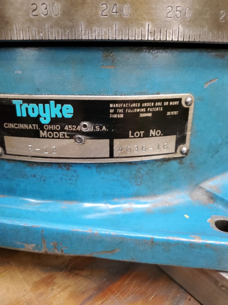 TROYKE 12" PRECISION HORIZONTAL ROTARY TABLE R-12