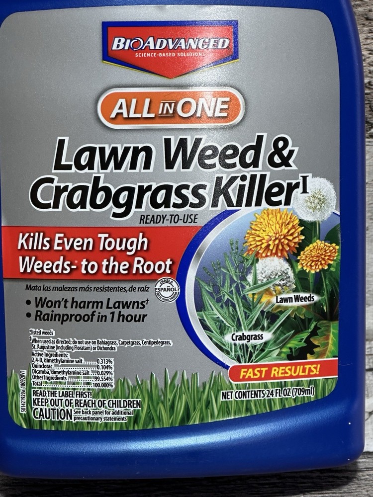 BioAdvanced Lawn Weed & Crabgrass Killer Ready-to-Use Spray 24oz Kills Root