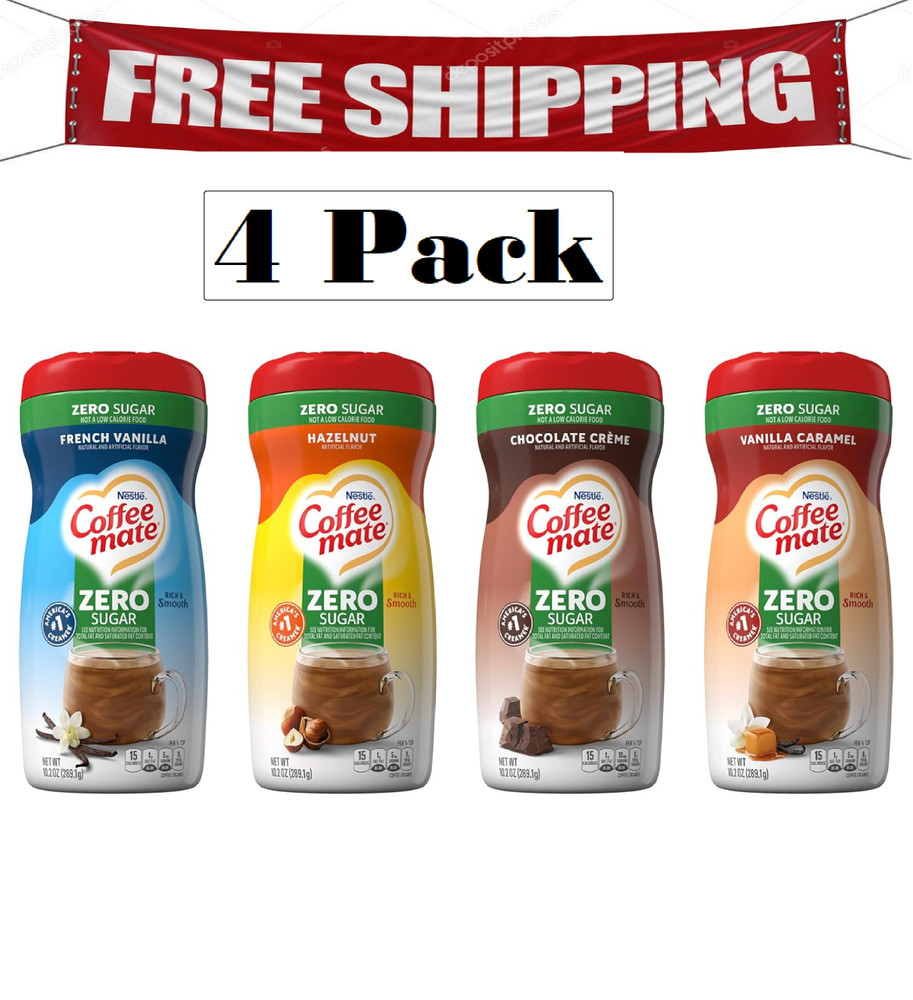 Coffee mate Zero Sugar Flavored Creamer 4 Pack Variety Pack (10.2 oz bottles) –