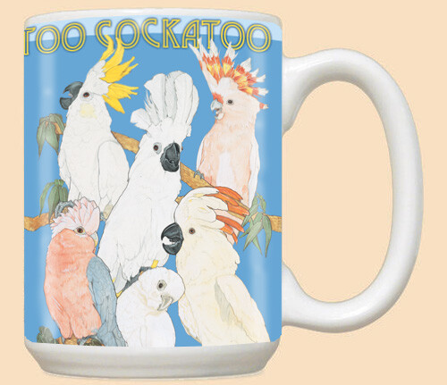 Cockatoo Parrot Ceramic Coffee Mug Tea Cup 15 oz