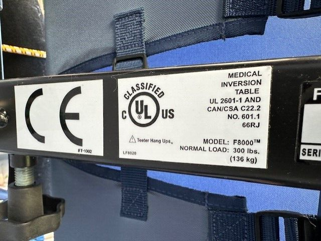 Teeter HangUps Inversion table F8000, Barely Used