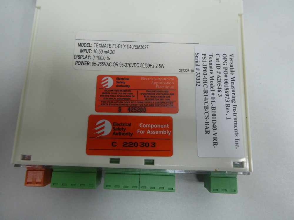 Texmate FL-B101D40 Bargraph Meter 0-100percent