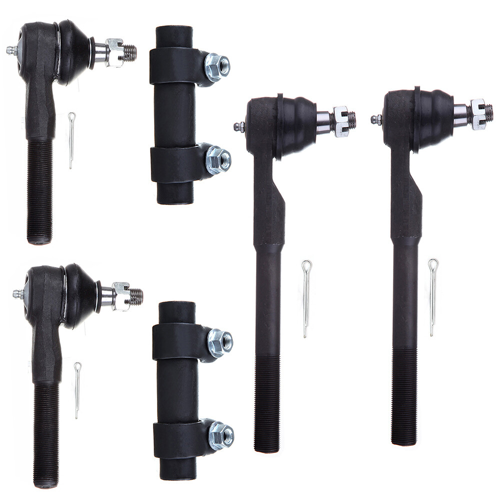 For 2000-2001 Dodge Ram 1500 6 Pcs Front Inner & Outer Tie Rod End Steering