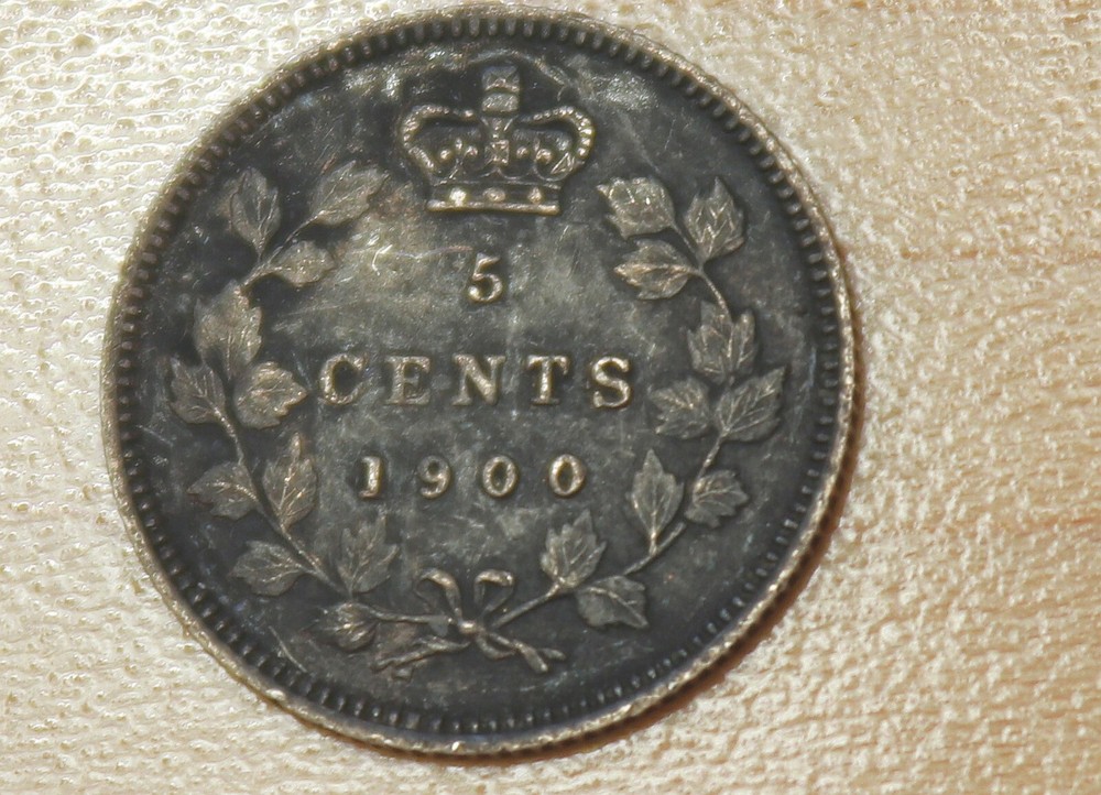 1900 Canada 5 Cents Silver
