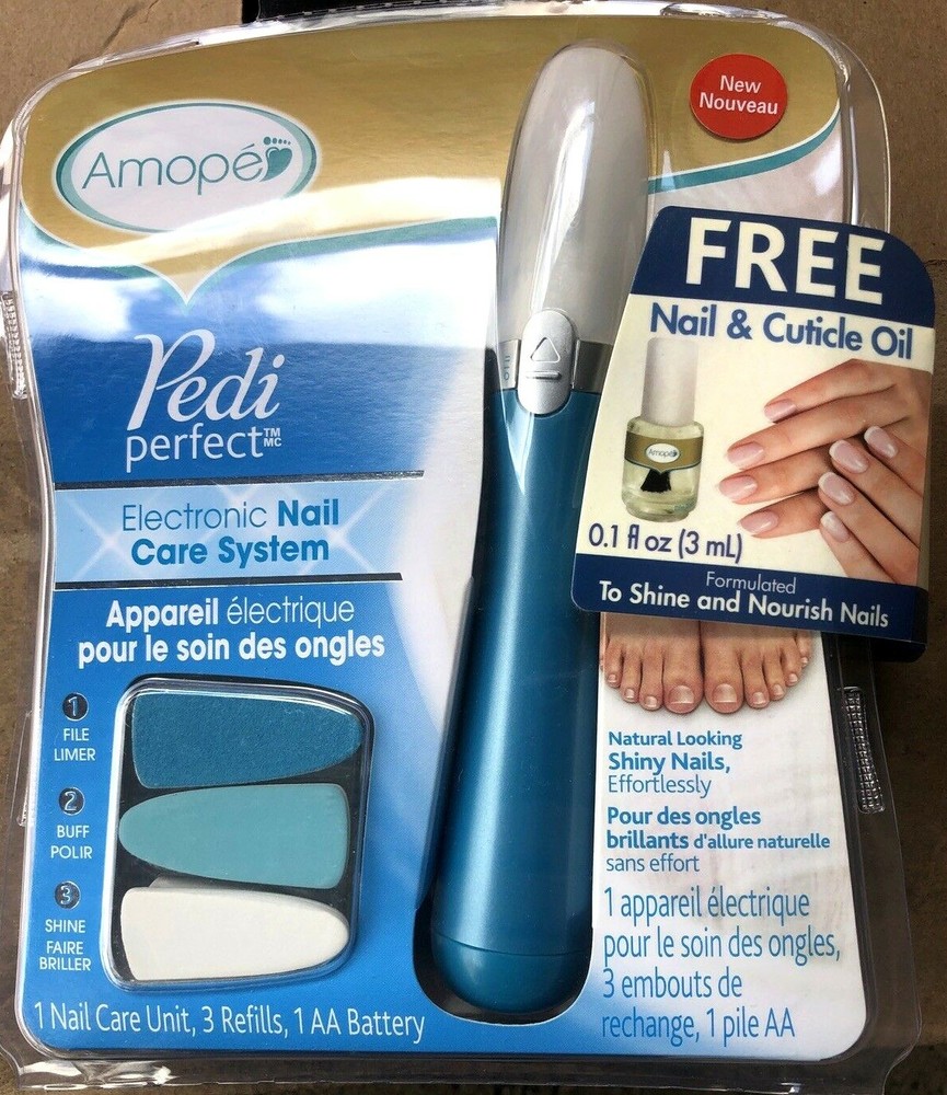 Amope Pedi Perfect Electronic Nail Care System With 3 File Refills