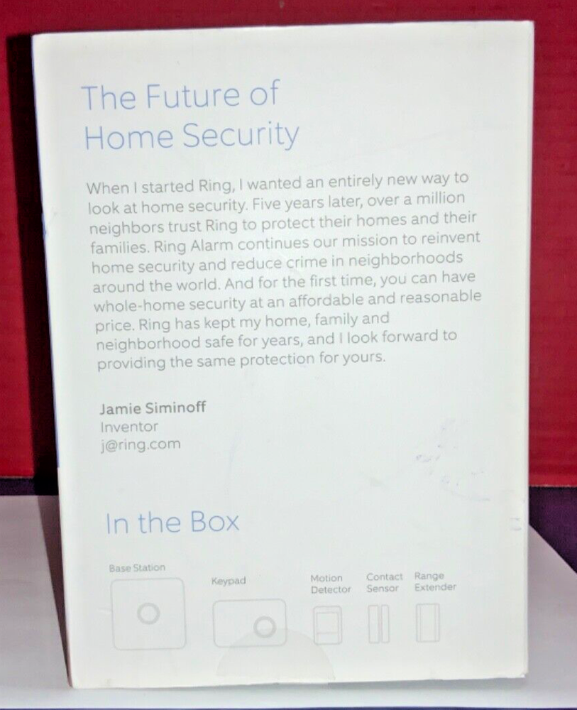 2018 Ring Alarm Wireless Home Security System w/ Box - AS IS - NOT TESTED