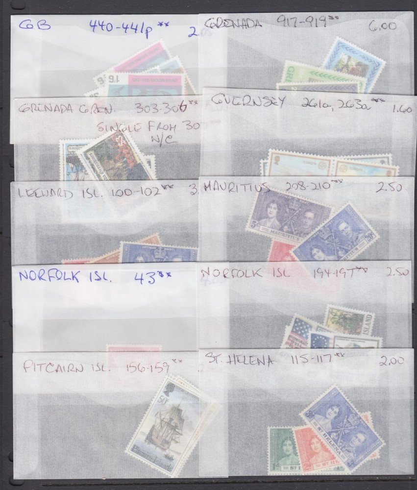 British Commonwealth, 45 diff MNH complete sets, 65¢ - $7.75 CV per set, VF.
